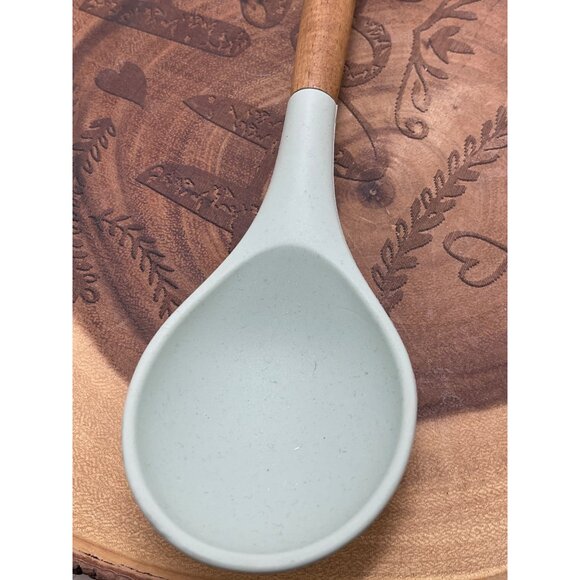 Master Class Premium Silicone Head & Wooden Handle Solid‎ Spoon NEW! - Picture 2 of 6